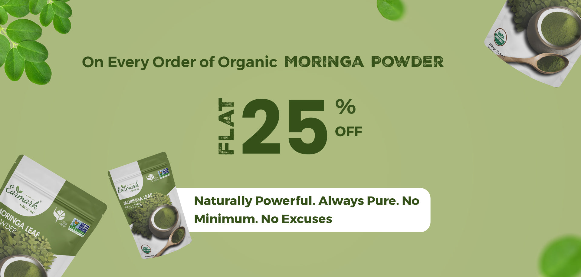 25% off Organic Moringa Powder – Earmark Organic Health Products