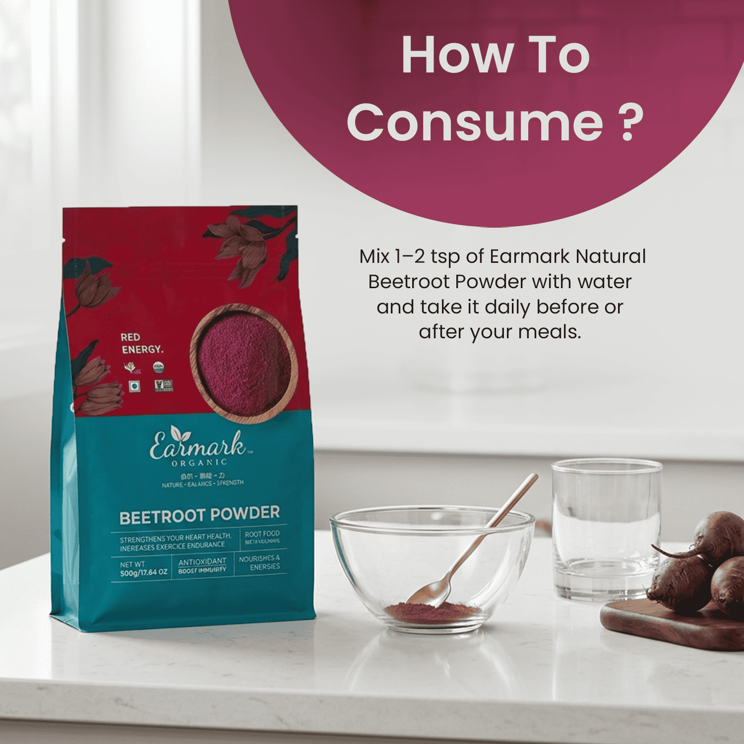 Earmark Organic Pure Beetroot Powder 500g