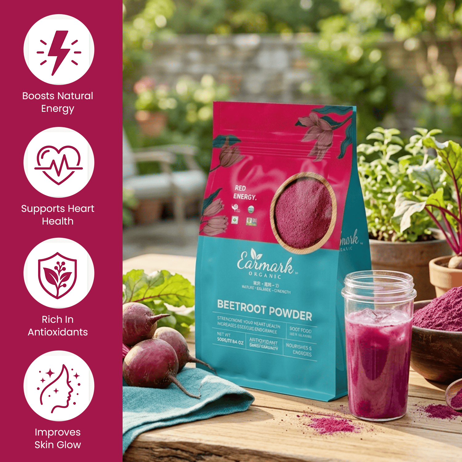 Earmark Organic Pure Beetroot Powder 500g