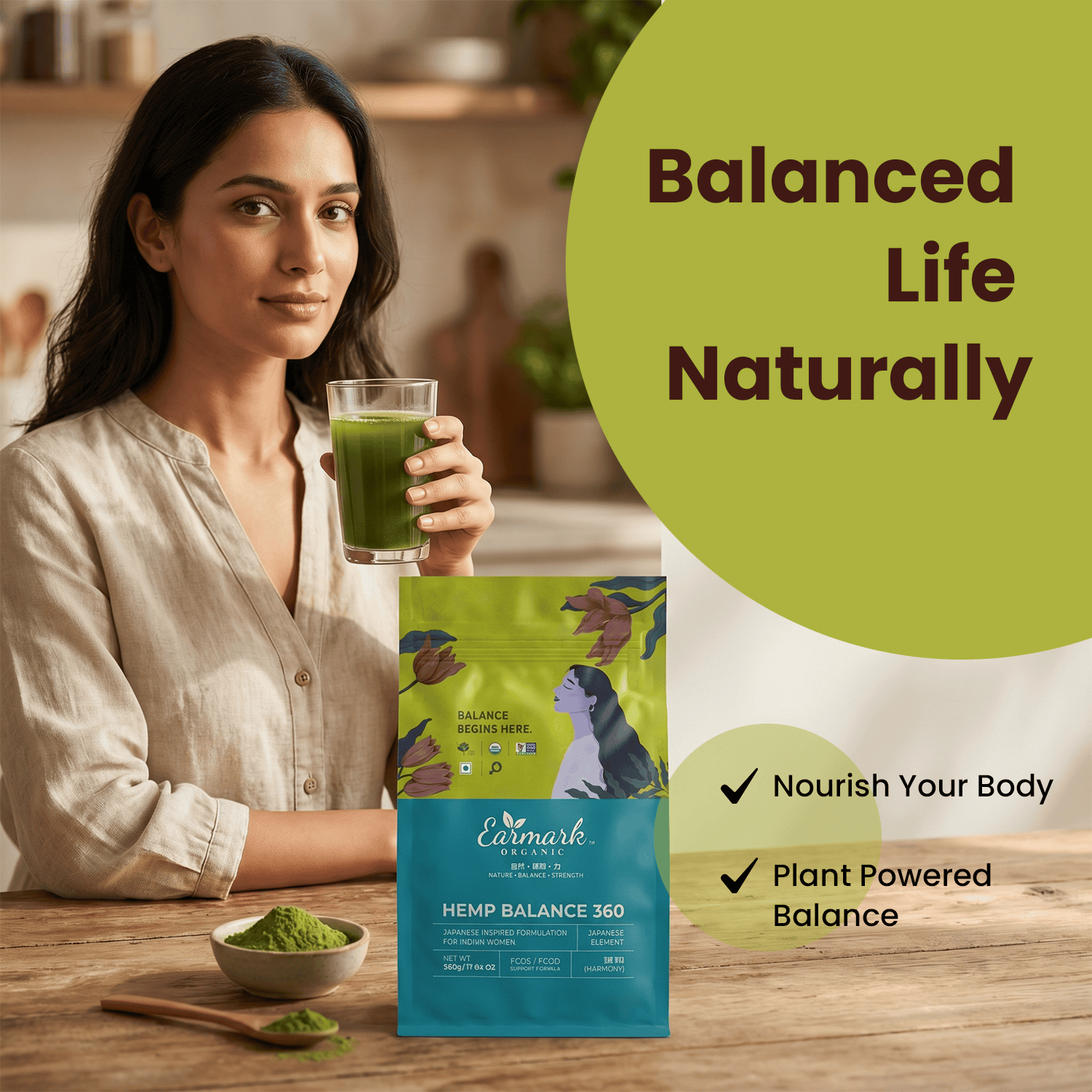Earmark Organic Japanese Inspired Hemp Balance 360- 500g
