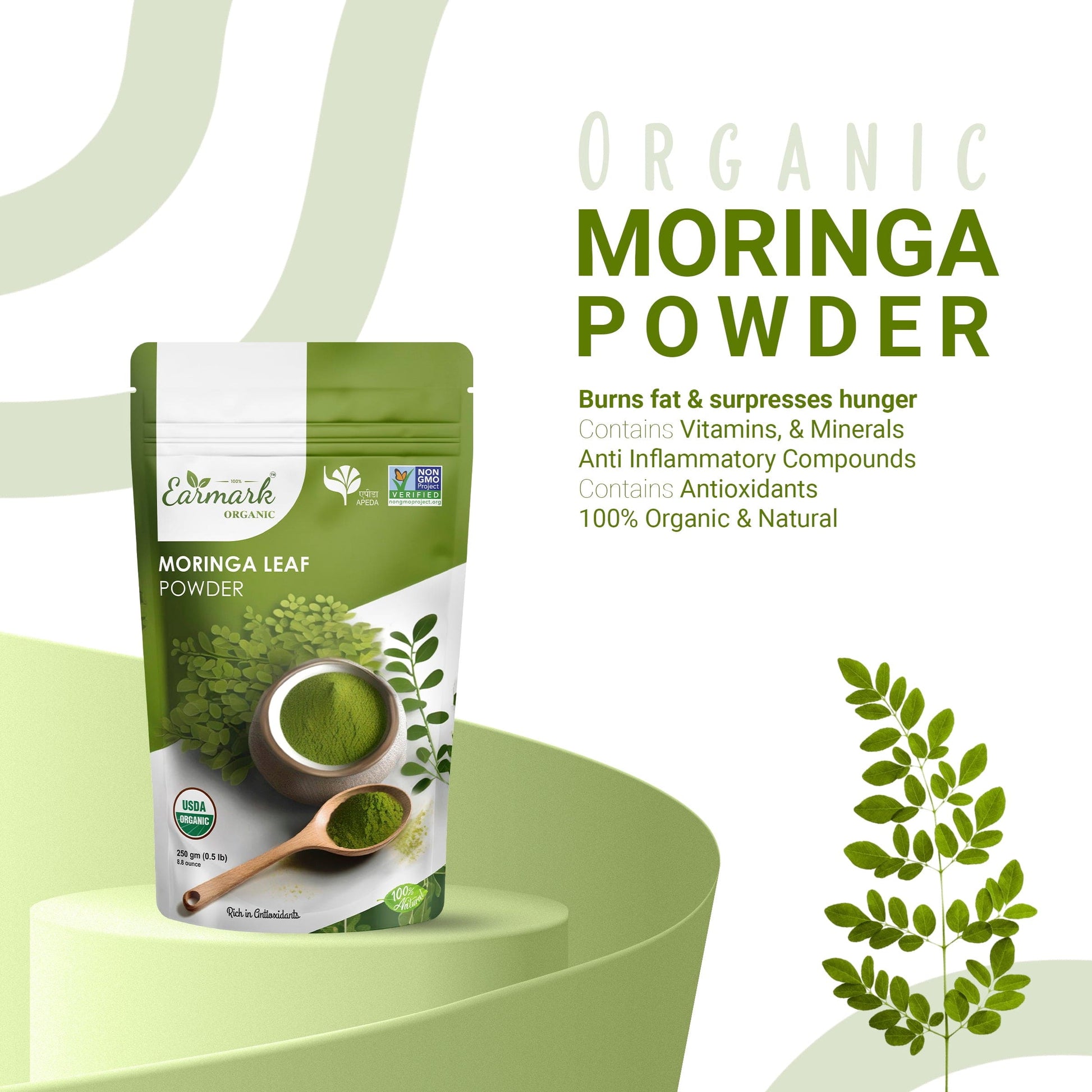 Organic product showcase from Earmark Organic – promoting healthy, natural living.